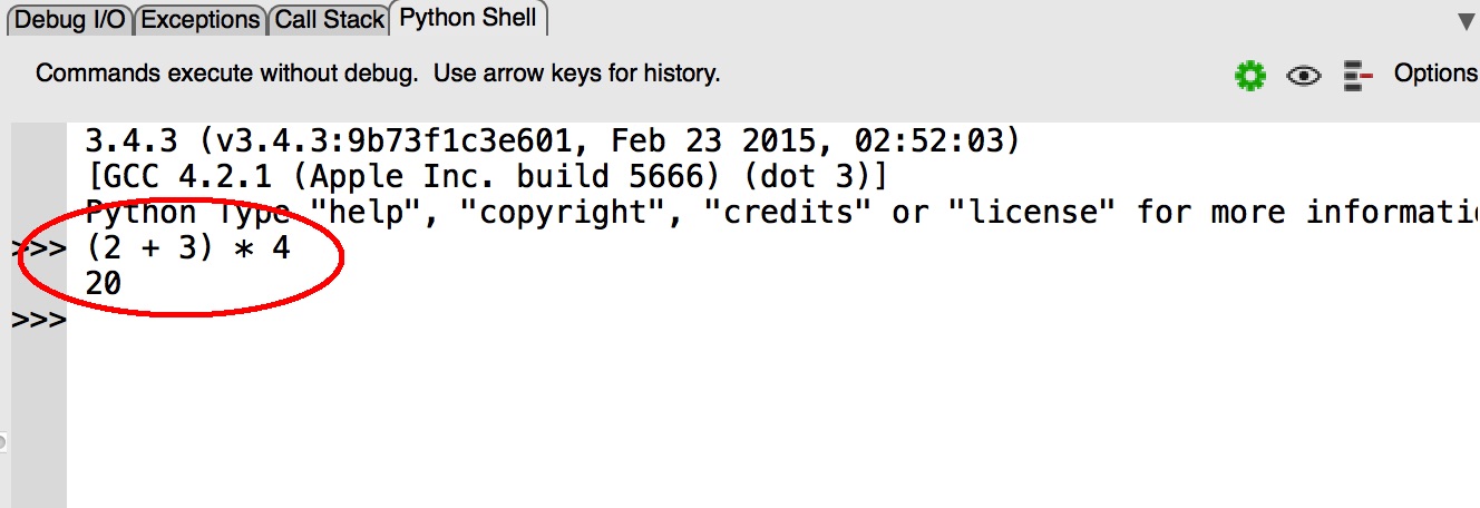 (Screenshot of Python shell)